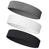Sweatband Headband/ Wristband Perfect for Basketball, Running, Football, Tennis- 6PCS/ 3PCS Terry Cloth Athletic Sweatbands Fits for Men and Women