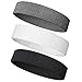 Sweatband Headband/ Wristband Perfect for Basketball, Running, Football, Tennis- 6PCS/ 3PCS Terry Cloth Athletic Sweatbands Fits for Men and Women