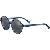 Serengeti - Joan, Shiny Crystal Fed Blue, Mineral Polarized Smoke Cat 2 to 3, Medium, Sunglasses, Feminine, Adult