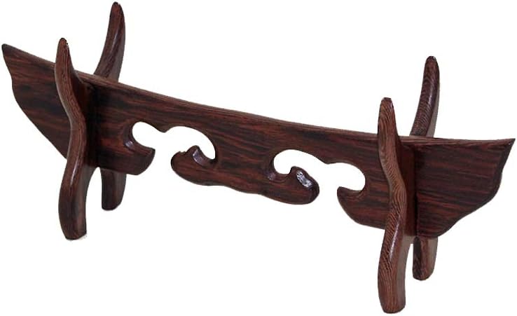 CAOLU Sword Display Holder Brown Chicken Wing Wood Samurai Swords Rack-Brown-5.9 * 2.2in