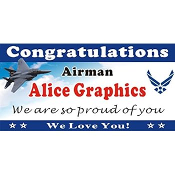 Amazon.com : 3ftX5ft Personalized Congratulations Airman U.S. (US) Air ...