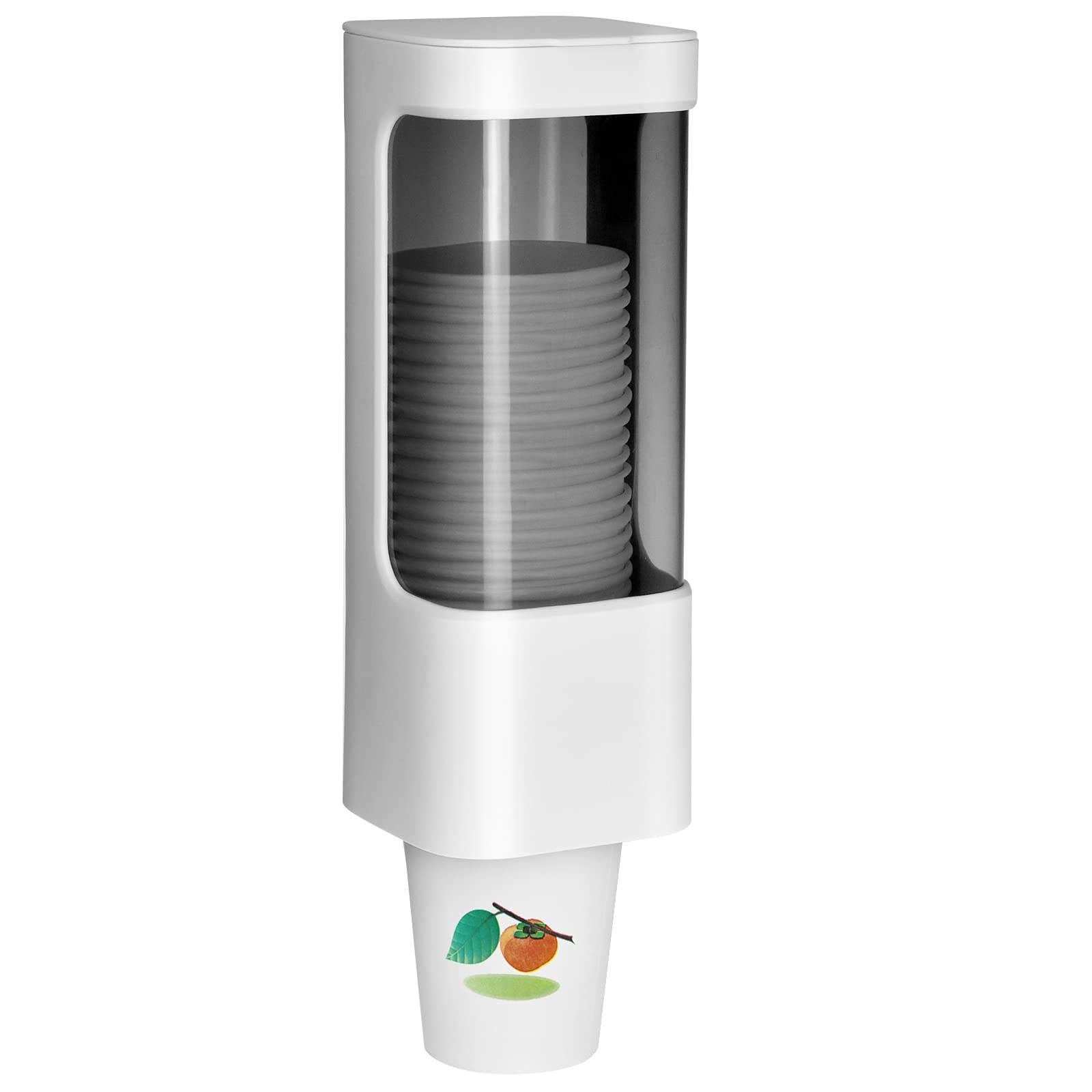 Photo 1 of Cup Dispenser Wall Mounted Bathroom Cup Holder, 3oz-5oz Disposable Paper Cup Plastic Cup Dispenser, Water Cooler Dispenser Cup Holder with Paste Plate for Home Office Hospital Gym