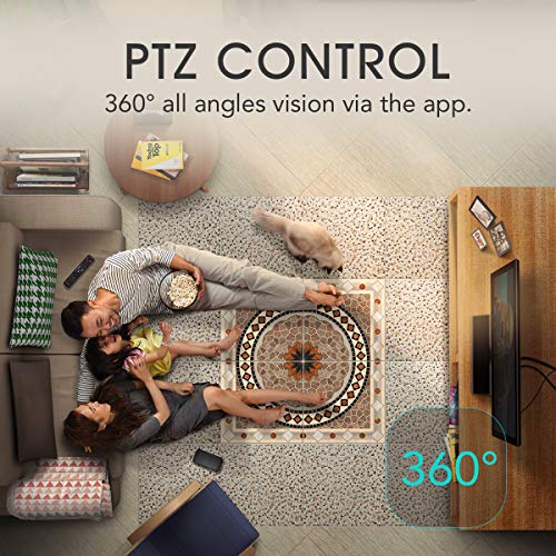 konke Wireless IP Camera, Konke 1080P HD WiFi Smart Home PTZ Security Camera with Cloud Storage, Two-Way Audio, Motion Detection, Night Vision, White