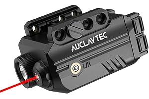 AUCLAYTEC Pistol Light Laser Combo with USB-C Charging, 500 Lumen Red Beam Sight Tactical Flashlight for Subcompact Compact Pistol and Picatinny Rail