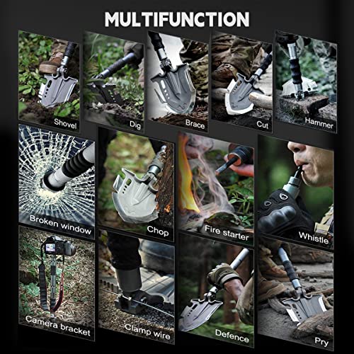 Zune Lotoo Survival Shovel Multitool 28 In 1 Luxury Kit, Tactical