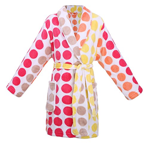 Simplicity Children Boys Girls Printed Cover up with Pockets, Muti Dot1, L