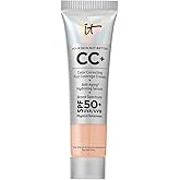 IT Cosmetics CC+ Cream - Natural Full Coverage Foundation With SPF 50+, Color Corrector & Anti-Aging Hydrating Serum, Hyaluronic Acid + Peptides, Lightweight Up To 24H Wear, All Skin Types