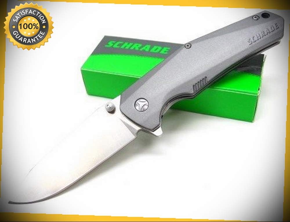 Aluminum Straight 8Cr13Mov Carbon Steel Folding Framelock Sharp Knife SCH306 perfect for outdoor camping hunting