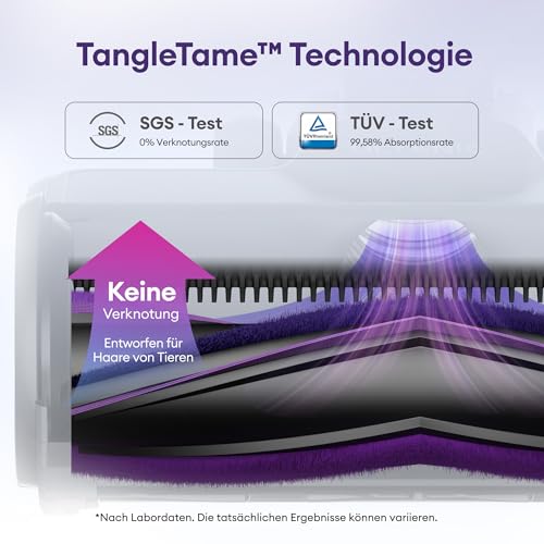 Ultenic U20 Akku Staubsauger, 55000Pa/ 600W/60Min Staubsauger Kabellos Mit Selbststehendes Design, Flexibles Biegegelenk, GreenEye-Technologie, Anti-Tangle Bodenbürste für Hartböden Teppiche Tierhaare thumbnail 3