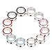 TOPBRIGHT 6 Pairs Rhinestone Crystal Screw Surgical Steel Tunnels Ear Expander Plugs Piercing Gauges