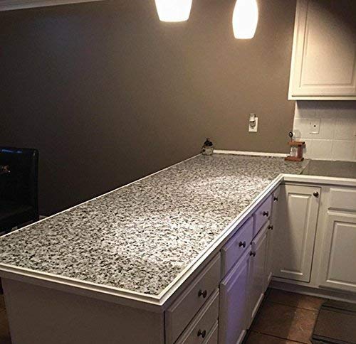 UPREDO White Grey Marble Paper Granite Look Vinyl Counter Top Vinyl Peel-Stick Shelf Liner Wallpaper Funitures Decor Sticker Paper17.7inch by 100inch