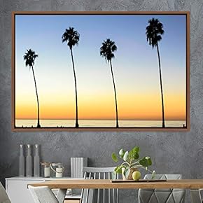 signwin Framed Canvas Wall Art Coastal Scenery Aerial...