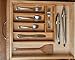 KD Organizers 5-Slot Bamboo Drawer Organizer: 13.5 x 11.9 x 2.5 in. Tray with Dividers