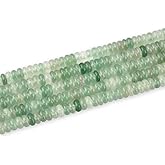 155pcs 4x2mm Natural Green Aventurine Disk Rondelle Spacer Stone Semi Precious Gemstone Loose Beads for Jewelry Making 15 Inch