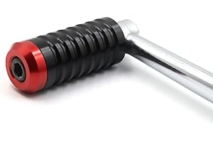 Unrestricted Walk Two-Tone Collection Shifter Pegs, Black & Red Anodized, For Touring、Softail、Sportster、Dyna