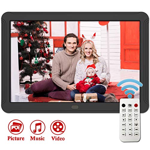 Digital Picture Frame, Videosky 8 inch Digital Photo Frame with 1920×1080 IPS Screen Support Breakpoint Play, Music, 1080P Video, Auto Power On/Off, Remotr, SD Card and USB