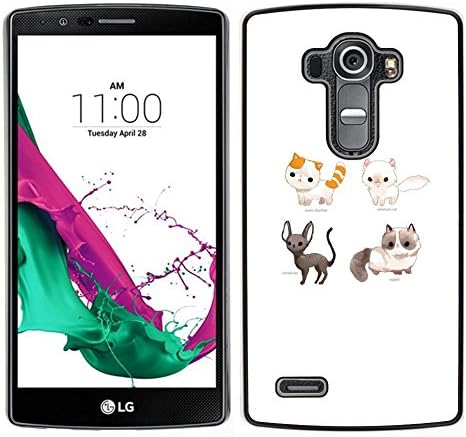 Good Phone Accessory // Hard Case Protective Plastic Cover Case for LG G4 // Exotic Shorthair Cornish Rex Cat Ragdoll