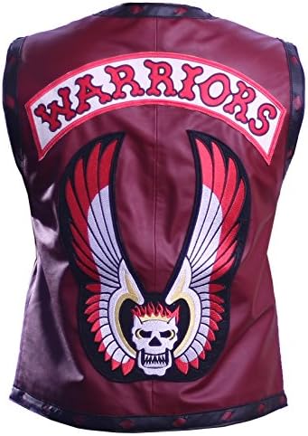 Maroon The Warriors Movie Genuine Leather Vest ►Best Seller Men's Leather Vest◄ (X-Large)