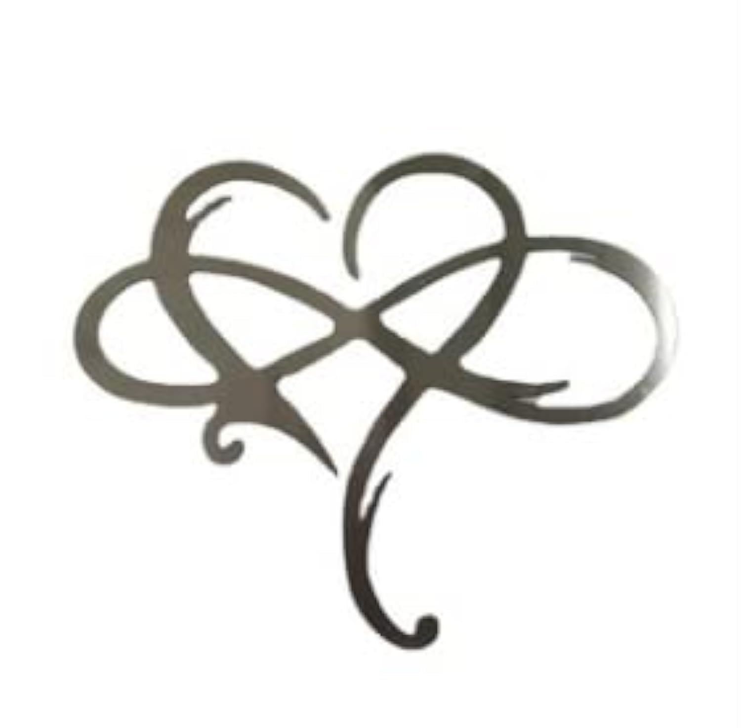 WMLBK Infinity Heart Metal Wall Decor, Eternal Love Wall Art Love Wall Sign Home Ornament Wall Hanging Decor for Home Outdoor Bedroom Wedding Decoration (29 * 35cm)
