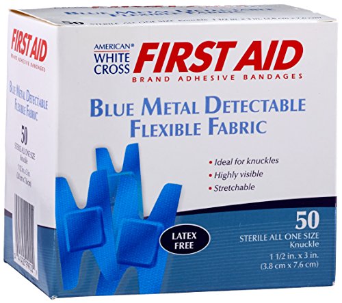 American White Cross 99920  Blue Metal Detectable Adhesive Strips, Sterile, Lightweight Flex 1-1 per 2