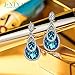 J.NINA Blue Drop Earrings Women's Drop & Dangle Earrings Cystal Drop Earrings for Women Gifts for Anniversary Birthday Gifts for Women Wife Daughter Girlfriend Girls Sister Mother her