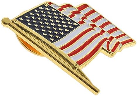 American Flag Pin For Suit Made In USA Lapel Pin (10 Pins) By Antek