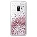 Caka Case for Galaxy S9 Case, Galaxy S9 Glitter Case for Girls Women Luxury Fashion Bling Flowing Liquid Floating Sparkle Glitter Soft TPU Case for Samsung Galaxy S9 (Rose Gold)
