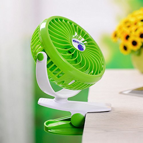 image for Mini Desk Fan, Glovion Clip-on Stroller Fan, 2600mAh Rechargeable Batt