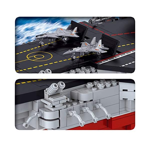 Teakpeak Flugzeugträger Modell, 1881Stk 1: 350 Flugzeugträger Bausteine Schiff Battleship Model Kriegsschiff… – Bild 7