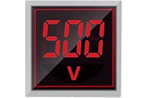 Szliyands Digital Display AC Voltage Indicator, 22mm Square Head LED Voltage Tester AC50~500V Voltmeter Monitor (Red)