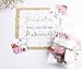 Custom Bridesmaid Proposal Gift, Will You be my Bridesmaid Puzzle with printed Gold Glitter Border and Pink Flowers and Cute Gift Box with Name Tag