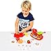 FUNERICA 20 Piece Mini Kitchen Stove Top - with Lights and Sound Effects | Adorable Cuttable Play Fruits | Toy Pots and Pans & utensils | Mini Kitchen for Little Kids