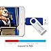 LEIZHAN OTG 32GB USB Flash Drive USB 2.0 Micro USB Pen Drive Memory Stick u Disk (Blue)