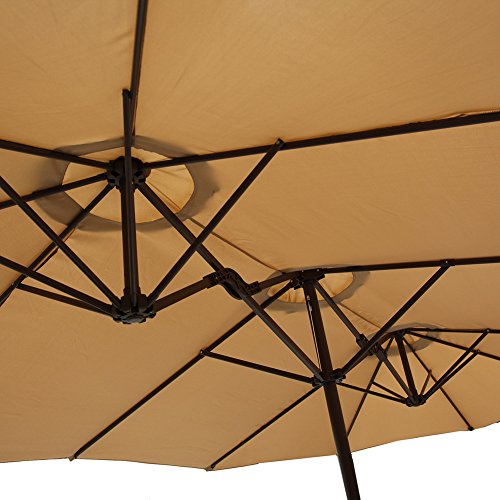 Le-Papillon-14-ft-Outdoor-Umbrella-Double-Sided-Aluminum-Market-Patio-Umbrella-with-Crank