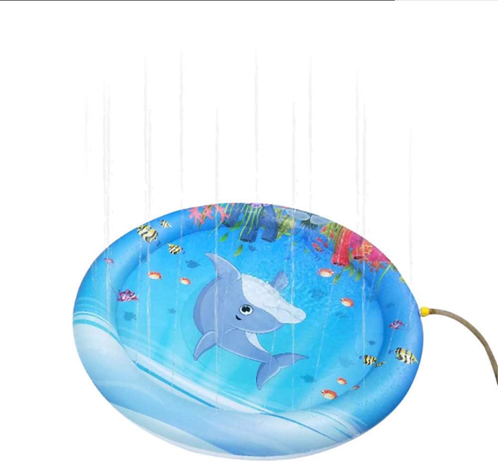 ZMXZMQ Toddler Sprinklers Splash Water Play Mat, 100Cm-Diameter Splash Pad, for Children Outdoor Sprinkler Pad Great Summer Fun