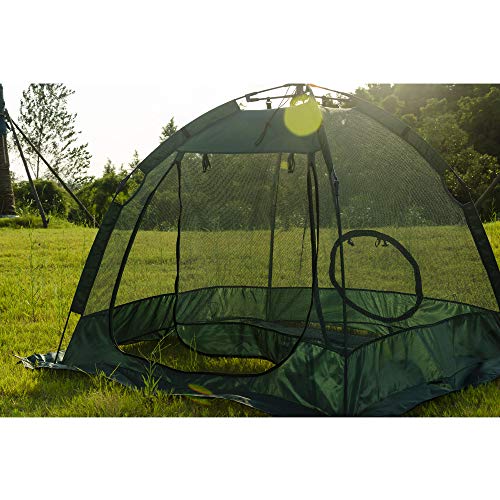 Portable Chicken coop, Protected Chicken Run and Pet Enclosure, Easy Set-up and Fold-Down Net Cage, Chickens Pen with a Carry Bag, Large Size for Rabbit Bird Coop Play and Poultry Habitat (Green) - Thumbnail 2