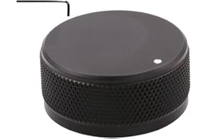 Szliyands 35 x 16 mm Solid All-Aluminum knob High-Precision CNC Machining Bile Amplifier Volume Potentiometer knob Cap (Black)