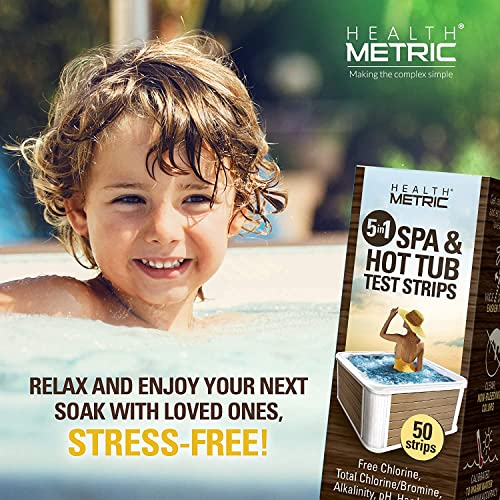 Spa and Hot Tub Test Strips 5 Way Chemical Testing Strip Kit Tester for Chlorine & Bromine