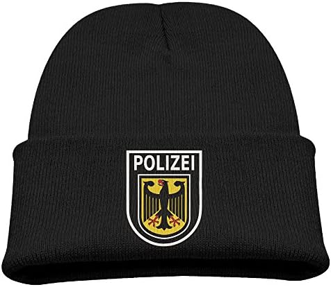 AsenraĆ Kid's Cuff Cap Polizei German Seal Knit Beanie