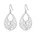 Highly Polished Sterling Silver Filigree Peafowl Dangle Drop Earrings In Decent Size
