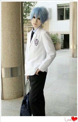Amazon 黒子っち 黒子のバスケ 帝光 男子 制服 フル セット 女性 Mサイズ 上着 ズボン シャツ ネクタイ ヘアゴム 身長155 160cm キセキの世代 黄瀬涼太 青峰大輝 コスプレ 衣装 黒子 バスケ ホワイト コスプレ 仮装 通販