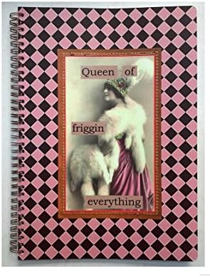 Clairefontaine 114479C Wirebound Notebook 17 x 22 cm 8 1/2" x 11 3/4" 148 Pages / 74 Sheets Ruled Black &amp; Pink Diamond Motif Cover