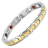 Womens Strong 4 Element Titanium Magnetic Therapy Bracelet for Arthritis Pain Relief Size Adjusting Tool and Gift Box Included By Willis Judd