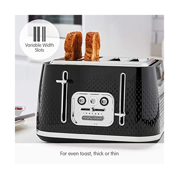 Morphy Richards Verve Black 4 Slice Toaster - Plastic - 4 Slot - 243010
