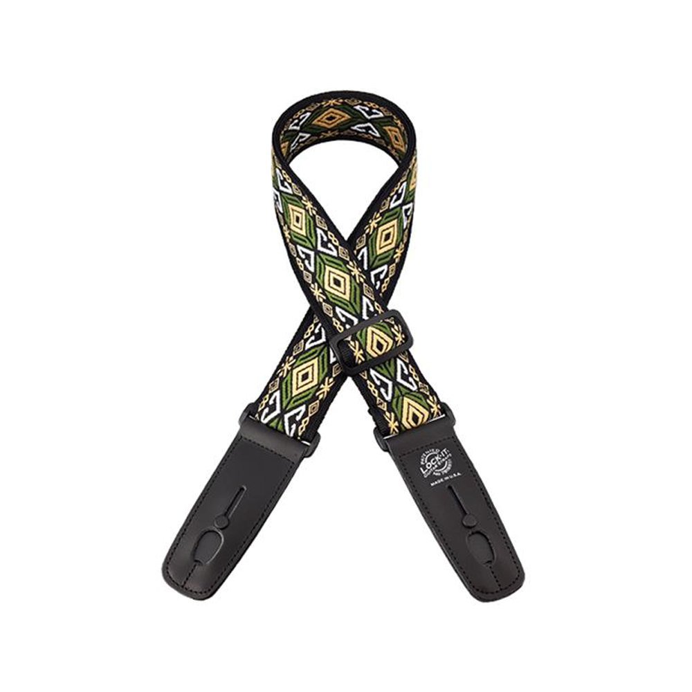 Lock It LIS071 Guitar Strap - Classic Woven, Emerald Isle