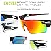 COSVER Polarized Sport Sunglasses for Mens Women Cycling Running Fishing with 5 Interchangeable Lenses Glasses (Black&Red, Multicoloured)