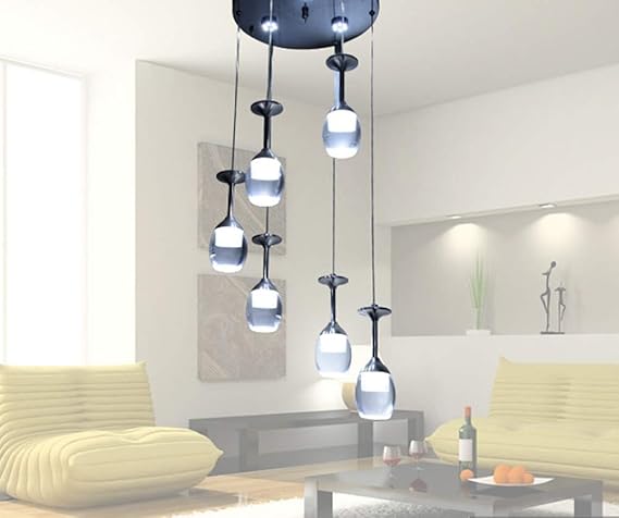 Lámparas Phil Lámpara de araña minimalista moderna Vidrio creativo Copa