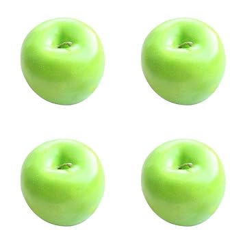 Buy Dwayne C 4 Pcs Artificial Green Apples Decorative Fruit By