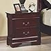 Coaster Home Furnishings Louis Philippe 2-Drawer Nightstand Red Brown