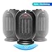 MRMIKKI Small Space Heater for Office, 1200W/700W Electric Heater for Home, Ceramic Heater with Fan, Tip-Over and Overheat Protection, 3s Quick Heating with Oscillation (Black)